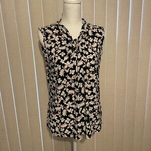 Tommy Hilfiger Black Floral Top Size L